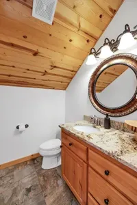 Convenient Comfort: The bonus room has its own powder room, making it super easy to freshen up without missing a beat during your game nights and hangouts