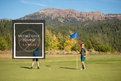 Don't forget to bring your golf clubs--Evergreen Cottage is located just steps from McCall Golf Course's Aspen 9 #4 fairway. 1.5 miles to the clubhouse.