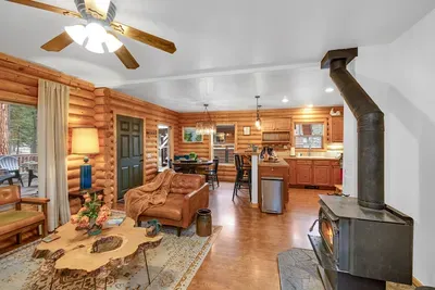With its seamless connection to the rest of the main floor, the kitchen and dining areas keep everyone in on the fun