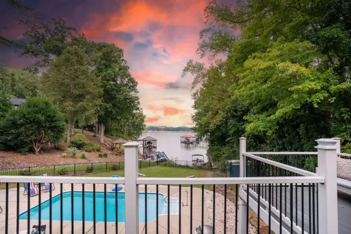 One of our large decks to take in the gorgeous lakefront views and relax.