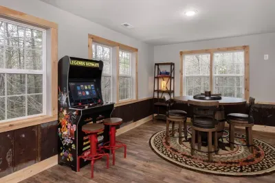 Bring on the nostalgia!  Our Legends Ultimate arcade features 500 classic games—right next to the barrel table for double the fun. 