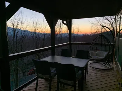 Nothing like a Tennessee Sunset view from the hot tub!