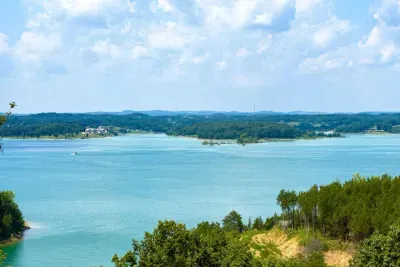 Taken from the deck, this lake view is one of the highlights of your stay.  The real-life panorama is even more impressive than any photo can show.