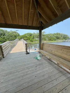 Scenic walkway located just a 10 minutes walk from the house.  Here you can fish or drop in a kayak/paddleboard or walk over to public beach access.