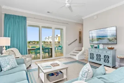 Morning light or movie night?  With remote blackout curtains, a 65” Roku TV, and a pool-view balcony, you get the best of both worlds!