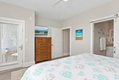 Enjoy the game or your favorite TV show from the comfort of your bed on the 40" Roku TV.  