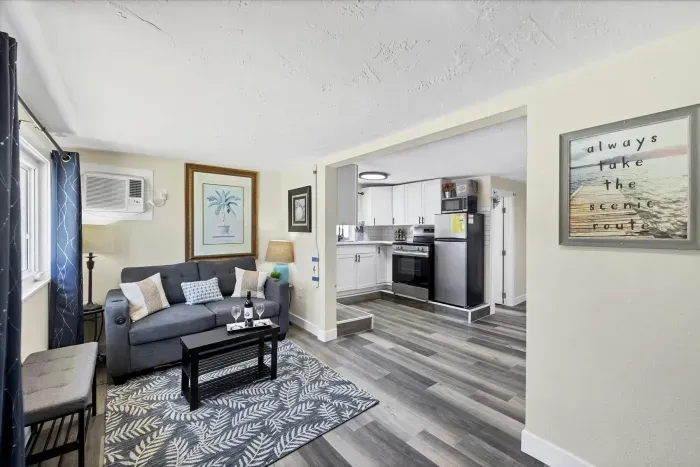 Bright coastal living with modern kitchen & stainless appliances