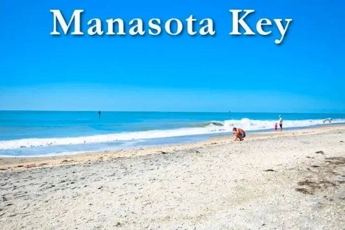 Manasota Key beach: gentle surf, great shelling, and stunning sunsets.