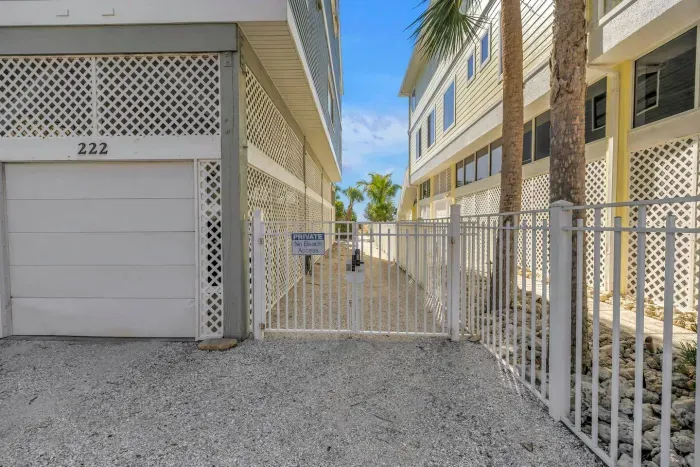 Gate to private beach access