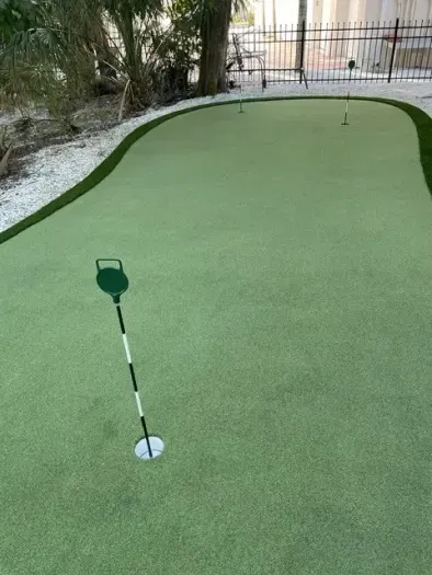 Private putting green—practice your short game in a serene garden