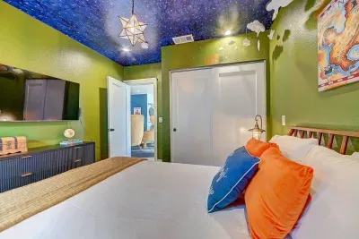 ✨ Cozy up under the stars with a queen bed, your favorite Disney classics on TV, and dreams of flying to Neverland.