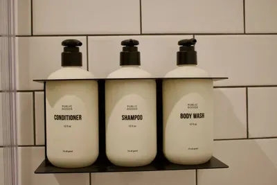 We provide organic Sulfate-free and Shampoo, Conditioner, and Body Wash from Public Goods. I'm a curly girl, trust me, your locks are safe with these products. My girls tell me that the shampoo stings the eyes "a little but not too bad."