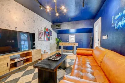 Call it the Avengers HQ: comfy sofa, games galore, and total independence