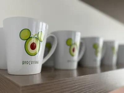 We like to stay on-theme with our Avocado Mickey mugs. These are available for purchase, btw!