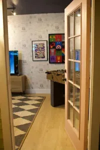 This detached game room is so cool even Tony Stark would approve.