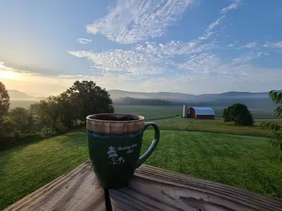 Walkout of the master bedroom and enjoy a cup of coffee while the sun rises between the hills.