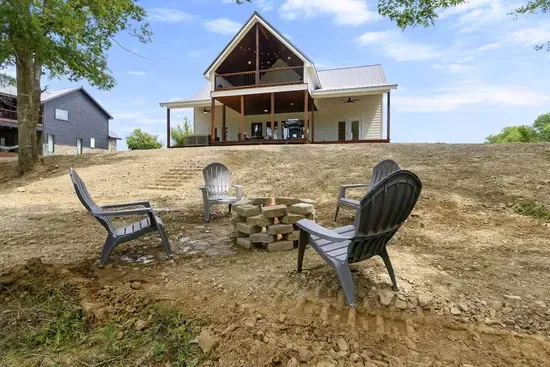Fire pit next to the river