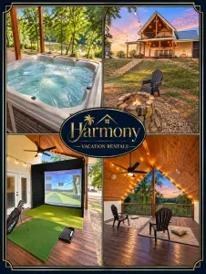 Lakeview A-frame with hot tub, fire pit, golf simulator & sunset deck