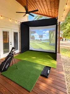 Private covered patio with golf simulator for fun day or night