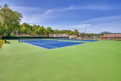 Tennis and Pickleball courts are available at no charge on a first come, first served basis through the Lake Junaluska Assembly. Bring your own rackets and balls or rent them during the summer through LJ Outfitters. 