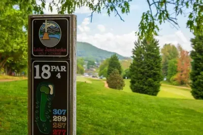 Book a tee time at the Lake Junaluska Golf Course which is a 3 minute drive across the lake and enjoy even more scenic views of the lake and mountains through 18 holes of golf.