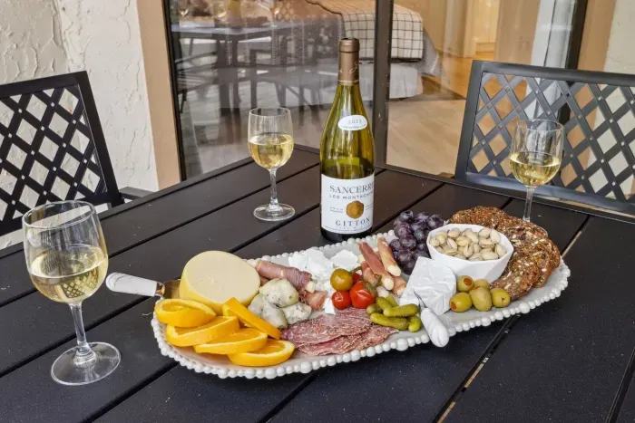 Fix some snacks and enjoy your company on one of two patios!