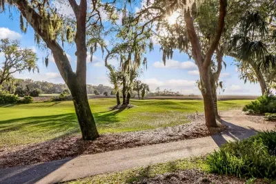 Enjoy one of many golf courses on the island. Pictured here is Oak Marsh Golf Course which recently reopened after a full renovation!