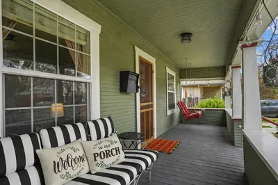 Sip, relax, repeat. Our covered porch is a cozy haven with inviting outdoor seating, creating the perfect atmosphere for laid-back moments and delightful conversations. 🌿🍹 #PorchPerfection