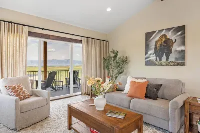 After fly fishing the Gallatin River or hiking nearby trails, come home to a bright, peaceful living room where you can relax, reconnect, and feel completely at ease.
