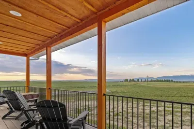 Whether you're watching storms roll across the valley or soaking up golden hour, the covered deck is your front row seat to Big Sky country.