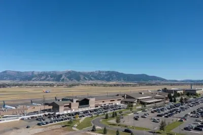 Bozeman Yellowstone International Airport (BZN) is the gateway to southwest Montana. It’s easy to navigate and offers stunning views of the Bridger Mountains right from the terminal. 12 miles from The Cabins at Wheat Ridge Farm