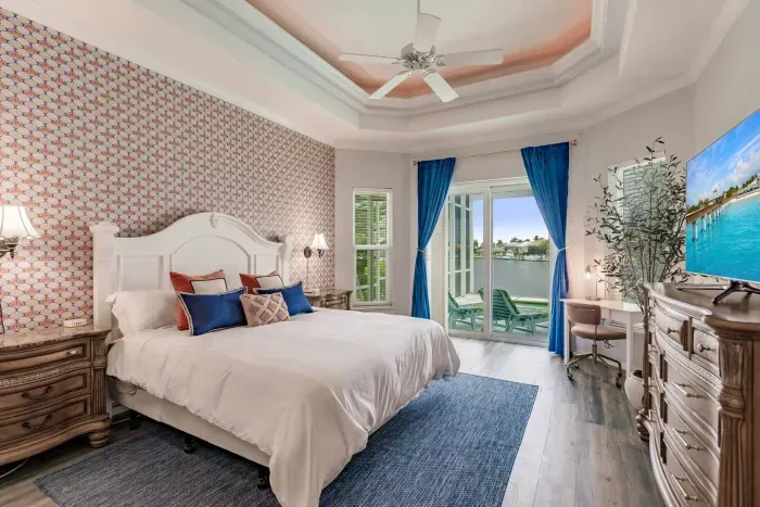 Master Suite: Stylish decor and stunning water views make this your perfect getaway retreat!