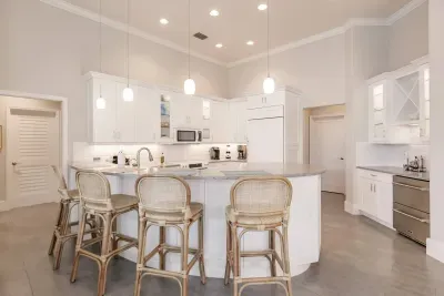 Gourmet Kitchen: Whip up your favorite dishes in this bright, modern space with stylish seating!