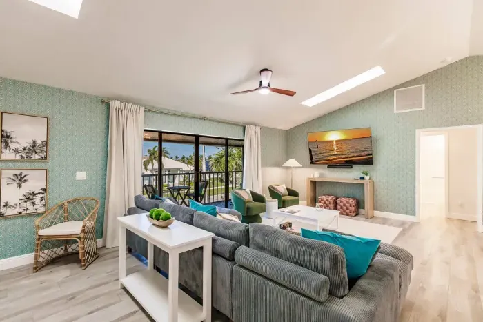 Living Room: Bright and spacious retreat with stunning views, stylish decor, and comfy seating!