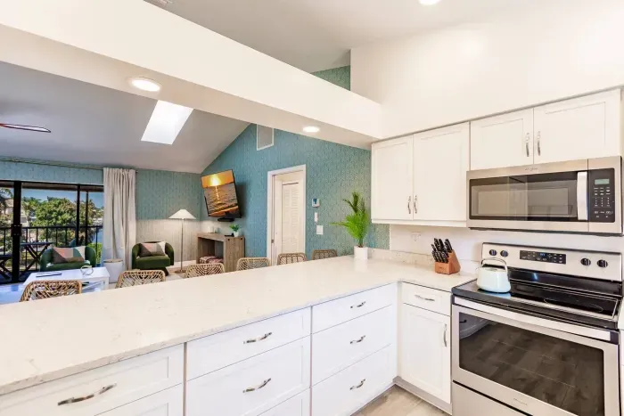 Kitchen: Sleek design with gourmet amenities and vibrant views for your culinary adventures!