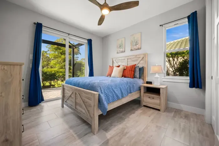 Bedroom Oasis: Relax in a vibrant retreat with serene views and modern decor in Marco Island!
