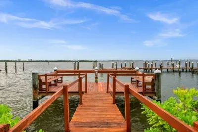 Dockside: Enjoy stunning water views from the deck—perfect for sunset cocktails!