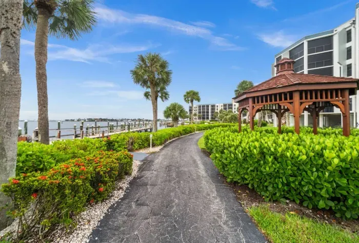 Stroll along lush paths to enjoy stunning waterfront views and charming gazebos!