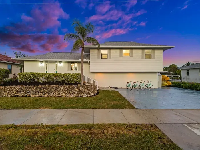 Exterior: Enjoy stunning sunsets from this spacious retreat with bikes for island exploration!