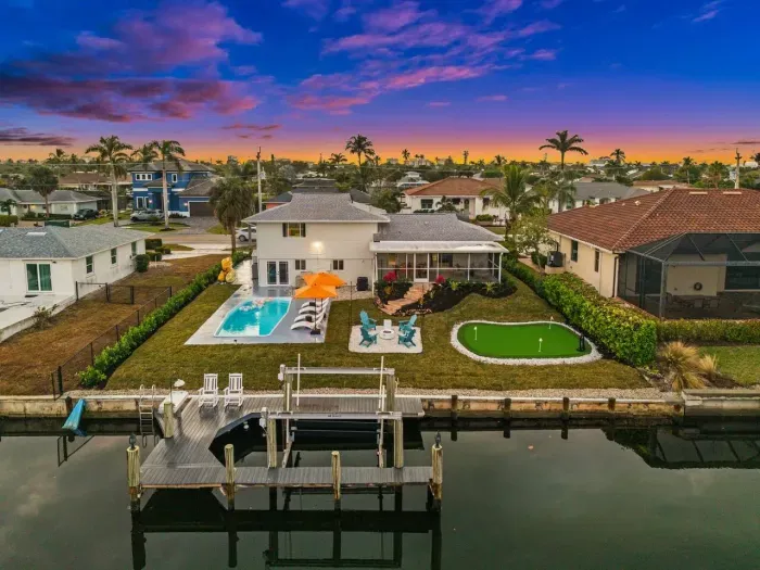 Outdoor Oasis: Dive into your private pool, unwind by lush lawns and enjoy breathtaking sunsets!