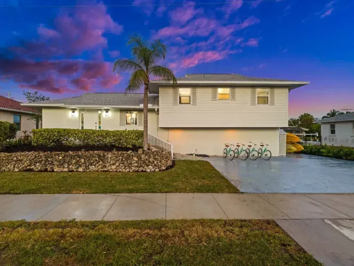 Exterior: Enjoy stunning sunsets from this spacious retreat with bikes for island exploration!