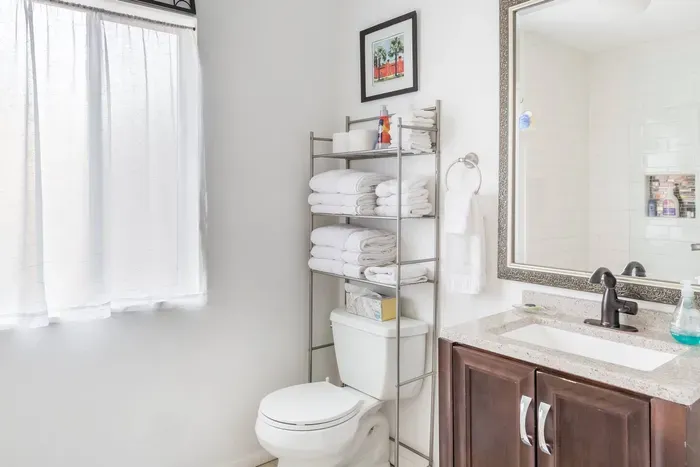 Fully stocked bathroom