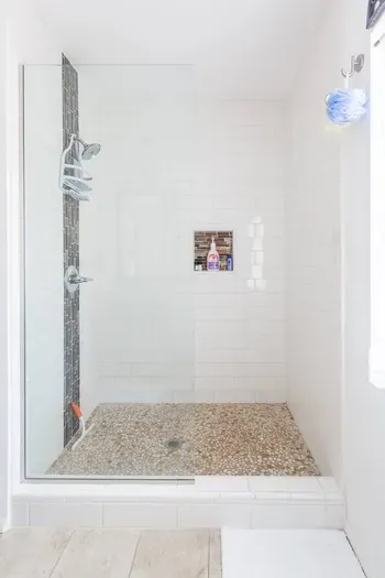 Shower with shampoo and soaps