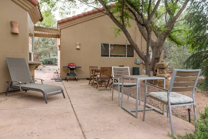 Private courtyard with seating area and high speed Wifi.