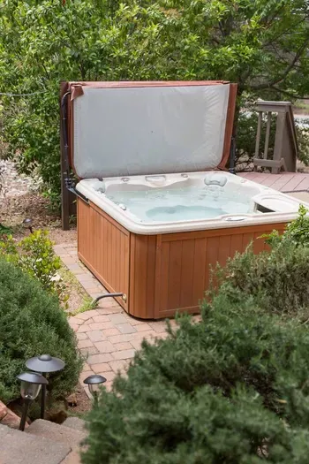Private outdoor hot tub