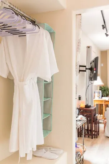 Closet storage area - bathrobes and slippers provided