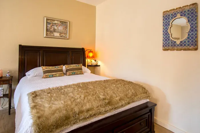 Sleep soundly in this comfortable queen sized bed