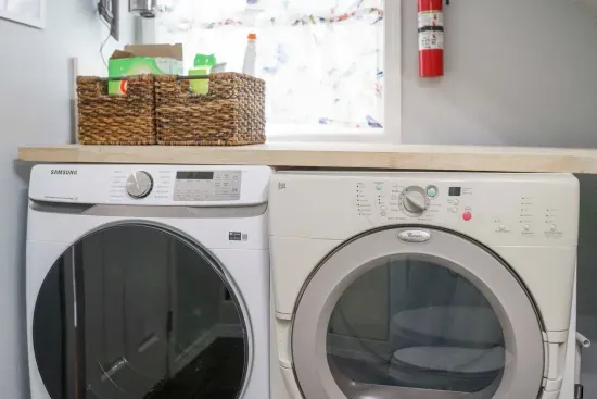 Full size washer and dryer, Gain detergent (liquid and/or powder), Gain fabric beads, Gain dryer sheets.