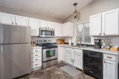 Enjoy making meals with an incredibly well stocked kitchen