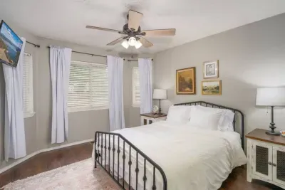 Rest well with black-out curtains and DreamCloud mattress